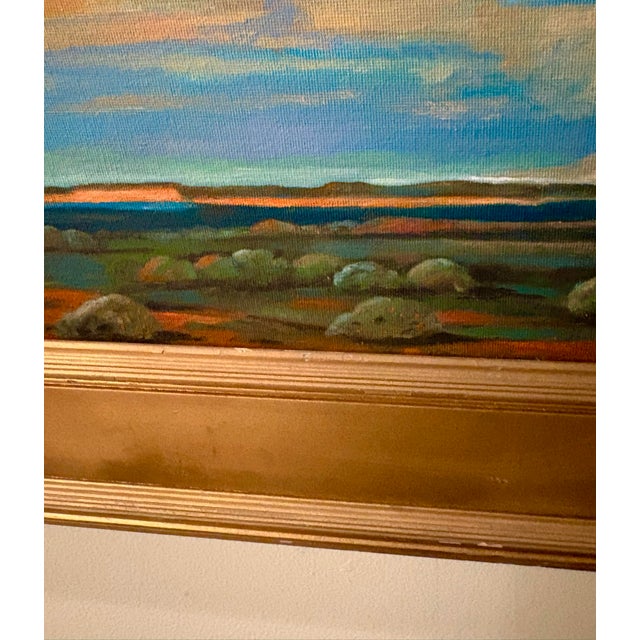 Vintage Skyscape Oil Painting on Canvasboard For Sale - Image 12 of 12