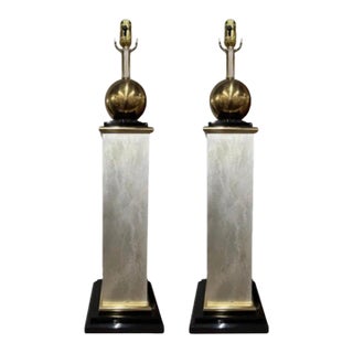 Large Pair of Modernist Table Lamps For Sale