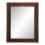 Vintage Hollywood Regency Embossed Faux Bamboo Wood Walnut Stained Wall Mirror For Sale