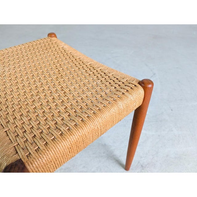Wood Danish Model 80 Stool in Teak by Niels O Møller for J.L. Møller For Sale - Image 7 of 10