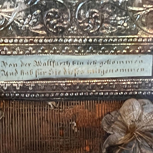 Rare Italian Painted, Giltwood, Glass and Mixed Media Reliquary Shrine Vitrine For Sale - Image 15 of 15