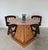 Kreiss "Duchess" Marble + Sculptural Wood Pedestal Card Table Game Table Dining For Sale - Image 16 of 18