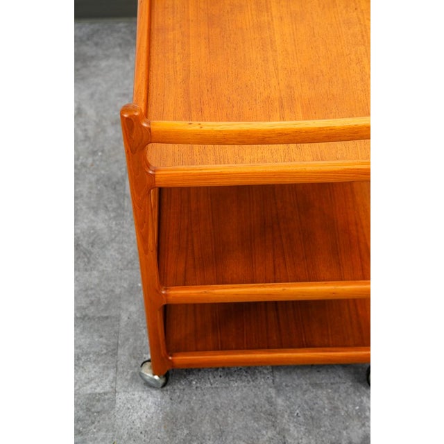 1960s Serving Bar Cart Trolley Johannes Andersen Teak Silkeborg For Sale - Image 9 of 12
