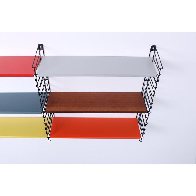 Modular Metal Wall Rack by A.D. Dekker for Tomado, 1950s, Set of 13 For Sale - Image 12 of 16