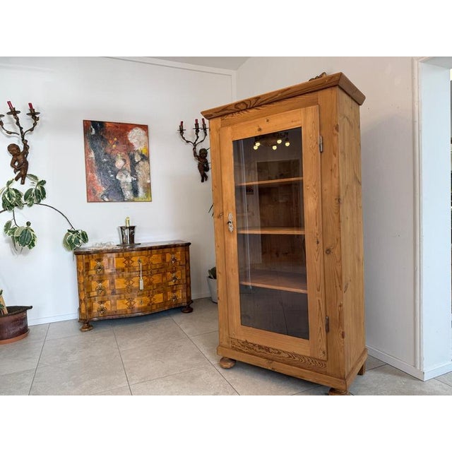 Art Nouveau Farmhouse Display Cabinet in Glass, 1890s For Sale - Image 13 of 13