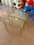 Vintage Mid Century Modern Faux Bamboo Brass Glass Nesting Tables Set 1970s Hollywood Regency For Sale - Image 12 of 17