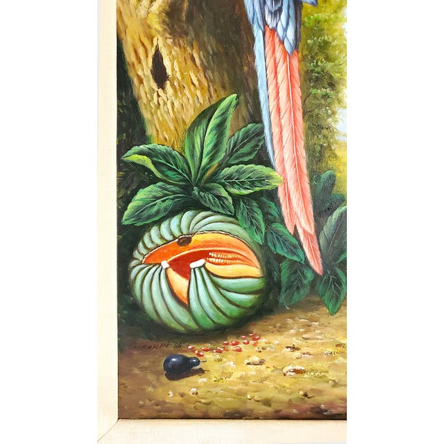 Parrot Painting by Girardi 1986 and Designed by Kinder-Harris For Sale In Miami - Image 6 of 17