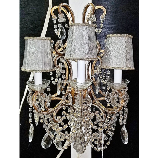 Italian 1970s Maria Teresa Italian Sconces, a Pair For Sale - Image 3 of 10