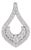 Fine Moissanite Open Drop Pendant in 925 Sterling Silver - Caratandher For Sale