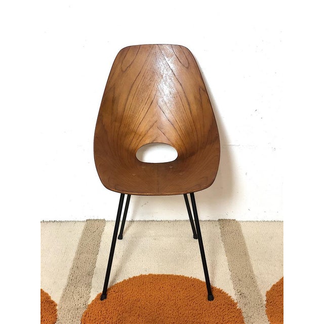 Vittorio Nobili Curved Plywood Chair attributed to Vittorio Nobili for Brothers Tagliabue, 1950s For Sale - Image 4 of 16