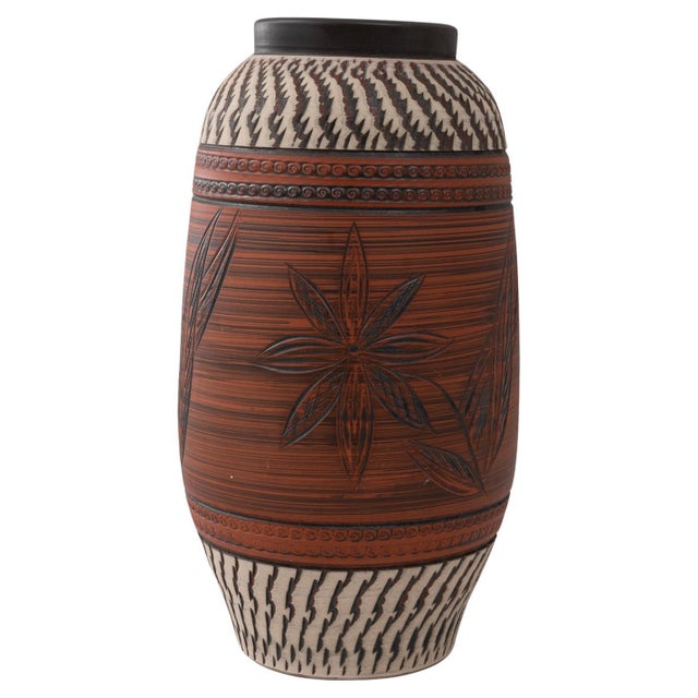 20th Century German Ceramic Jug with Floral Carvings For Sale - Image 15 of 18