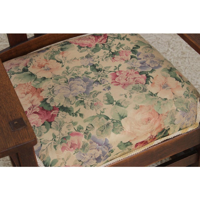 Antique L & j.g. Stickley Mission Oak Rocking Chair For Sale - Image 9 of 18