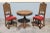 Rennaisance Revival Carved Oak Tea Table & Chairs For Sale - Image 4 of 13