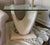 Postmodern 1980s Postmodern Tessellated Mactan Stone Curved Pedestal Side Table With Glass Top For Sale - Image 3 of 4
