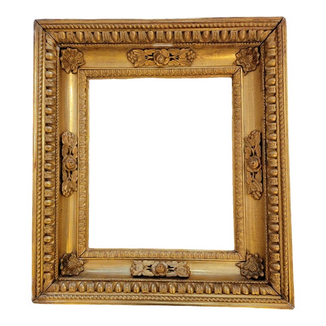 Antique Russian 24k Plt Wooden Frame For Sale