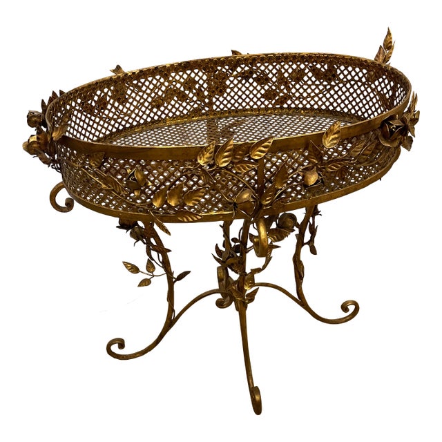 Antique Cast Iron Floral Jardiniere For Sale