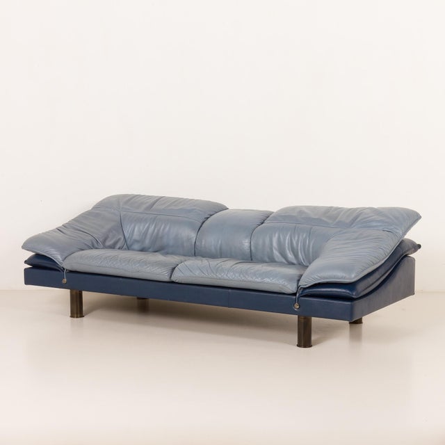 Vintage Italian Space Age Leather Sofa from Poltrona Frau, 1980s For Sale - Image 6 of 18