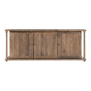 Matthew Izzo Home Mainstay Sideboard Buffet Table Pine and Elm Wood For Sale