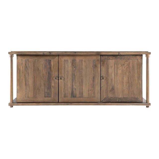 Matthew Izzo Home Mainstay Sideboard Buffet Table Pine and Elm Wood For Sale