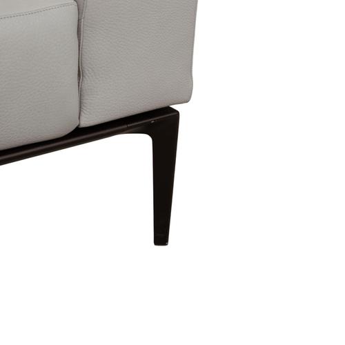Animal Skin Jaan Living Set Leather Three-Seater and Two-Seater Grey Cream Sofa from Walter Knoll and Wilhelm Knoll, Set of 2 For Sale - Image 7 of 18