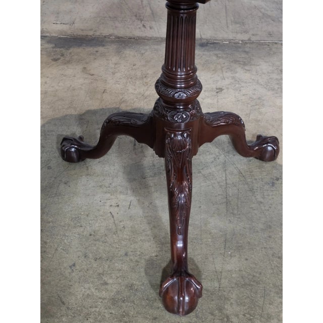 Kindel Winterthur Collection Philadelphia Carved Mahogany Tilt Top Pie Table For Sale In Cleveland - Image 6 of 14