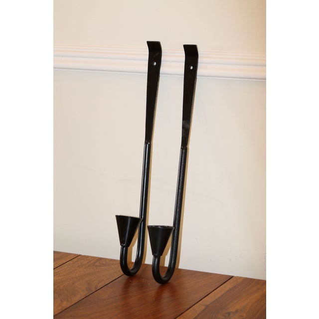 This is an excellent pair of candle sconces that would hold tapered candles. Sleek and minimal in appearance, they would...