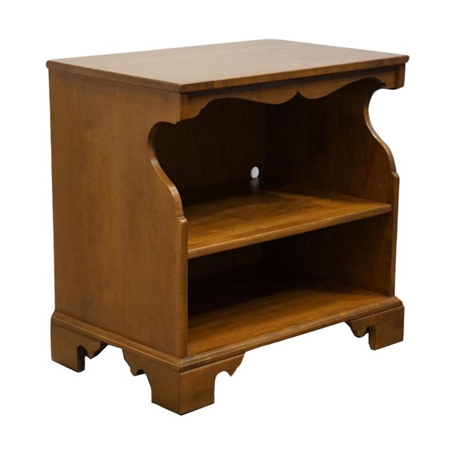Ethan Allen Ethan Allen Heirloom Nutmeg Maple 27" Open Cabinet Accent End Table 10-9030 For Sale - Image 4 of 10
