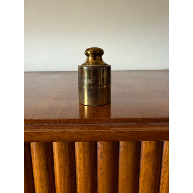 Brass Brass Weight Shaped Table Lighter, Mauro Manetti Italy 1970 For Sale - Image 8 of 12