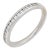 Vintage Diamond 14k White Gold Half Eternity Band, Size 6.5 For Sale