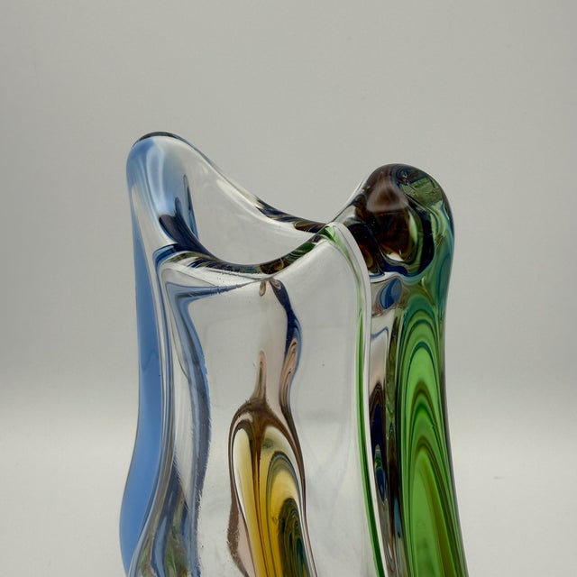 Glass Glass Vase by Frantisek Zemek, 1960s For Sale - Image 7 of 12