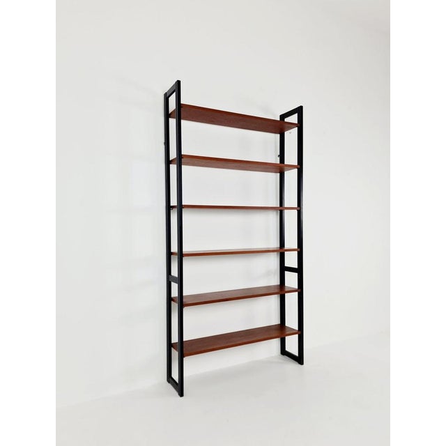 Vintage Teak Library Book Shelf-System by Jussi Peippo for Asko, 1960s For Sale - Image 6 of 12