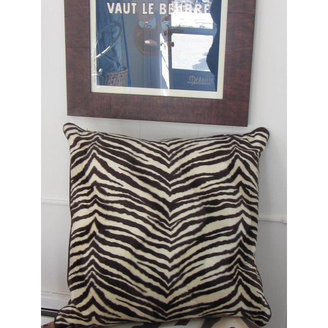Contemporary Zebra Pillows - A Pair For Sale - Image 3 of 6