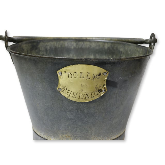 Mid 20th Century English Dairy Bucket For "Dolly" The Cow For Sale - Image 4 of 4