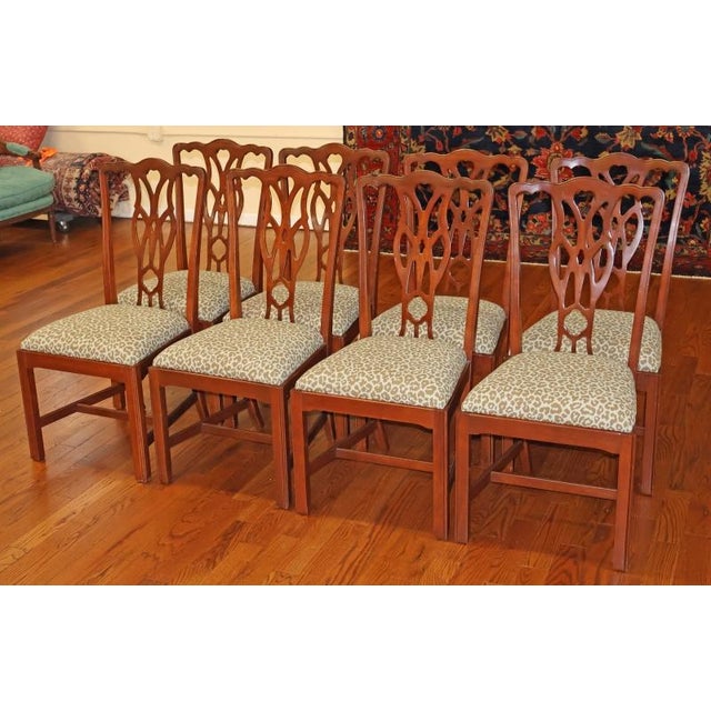 Harden Mahogany Regency Style Round Dining Table & 8 Chairs For Sale - Image 12 of 16