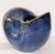 Chinoiserie 14.5" Mid-Century Modern Pottery X- Large Nautilus Planter Deep Cerulean Blue For Sale - Image 3 of 5