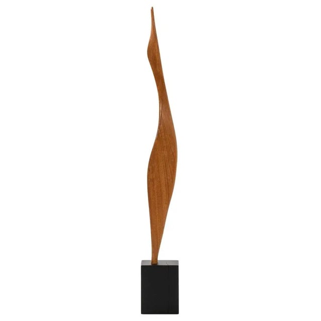 Brown Wooden Sculpture For Sale - Image 8 of 8