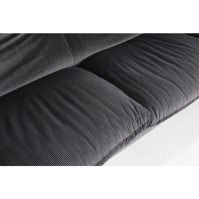 Black Vintage Maralunga Three-Seater Sofa by Vico Magistretti, 1970s For Sale - Image 8 of 9
