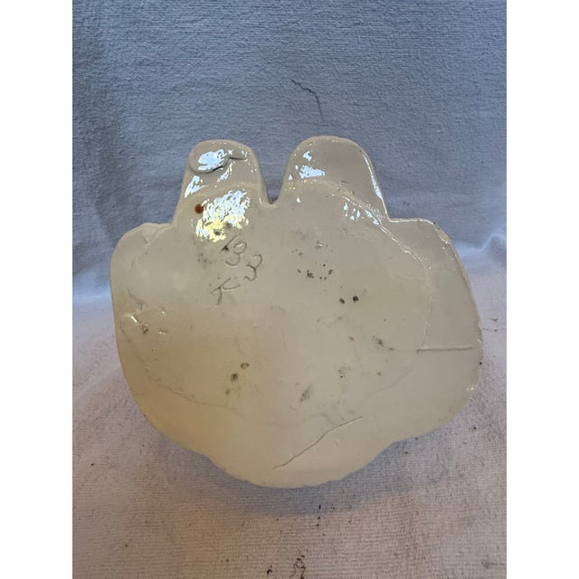 White 1940s Porcelain Shaggy Sheep Dog Planter For Sale - Image 8 of 9