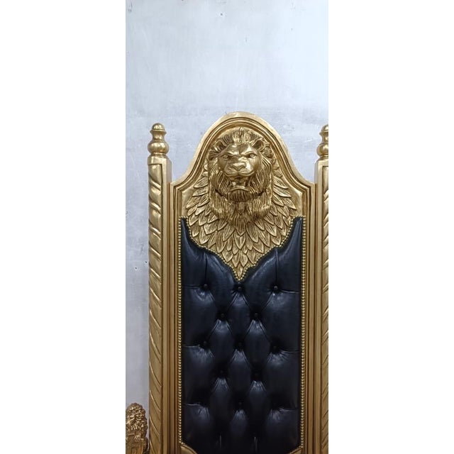 1960s 1960s Royal Lion Throne Chair with Matching Lion Scepter For Sale - Image 5 of 10