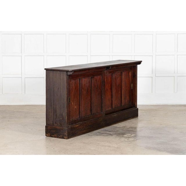 Large Antique English Scrumble Painted Pine Dresser Base, 1880 For Sale - Image 3 of 18