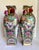 Ceramic Pair of Chinese Porcelain Hand-Painted Famille Rose Vases With Plum Fruit Handles For Sale - Image 7 of 12
