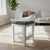 Rococo Vintage Portuguese Rustic Wood Stool White with Zebra Fabric Upholstery, 1940s For Sale - Image 3 of 18