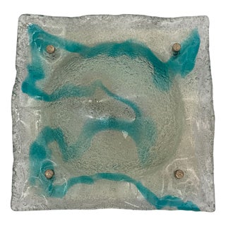 Murano Glass Wall Lamp attributed to AV Mazzega, Italy, 1970 For Sale