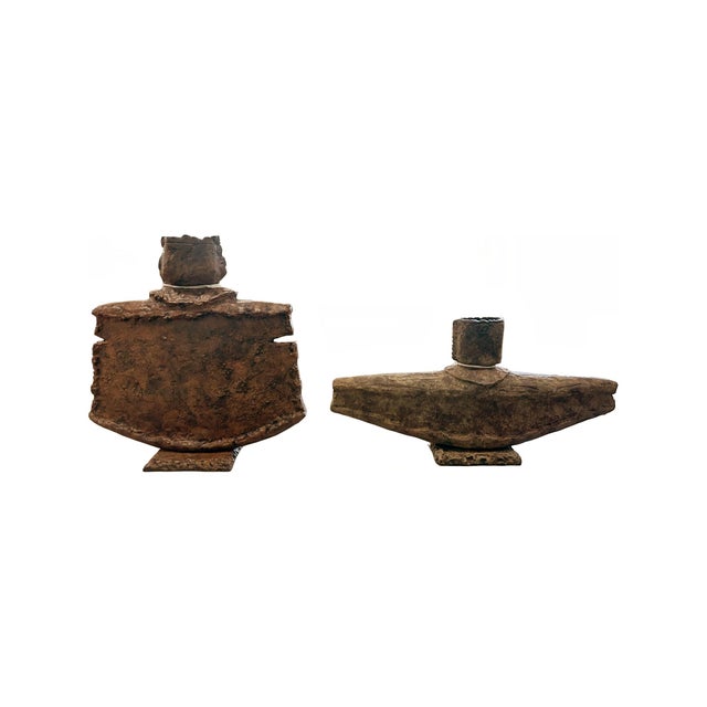 Patina Aluminum Vase - Small For Sale - Image 9 of 11
