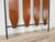 Black Iron and Teak Wall Coat Rack with Brass Hangers, 1960 For Sale - Image 8 of 10