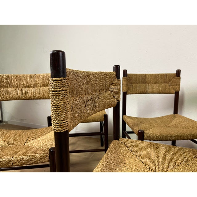 Wooden and Rope LS4/B Chairs from Tito Agnoli, 1960s, Set of 6 For Sale - Image 4 of 9