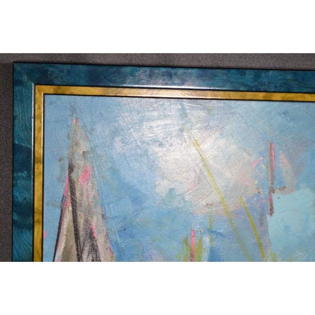 j.j. Millet "Ships in Rough Seas" Signed and Dated Oil on Canvas For Sale - Image 6 of 12