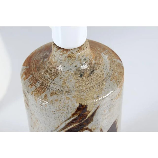 Mid-Century Danish Ceramicist Table Lamp with New Shade by Conny Walther, 1960s For Sale - Image 6 of 10