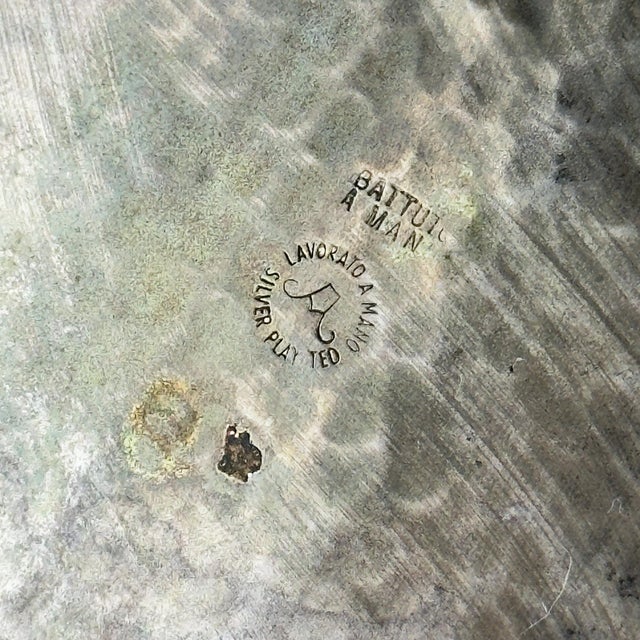 Vintage Silver-Plated Bread Basket, Italy, 1950s For Sale - Image 14 of 16