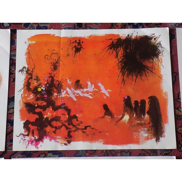 Abstract Vintage Abstract Expressionist Otto Nielsen Lithographs - Set of 6 For Sale - Image 3 of 13